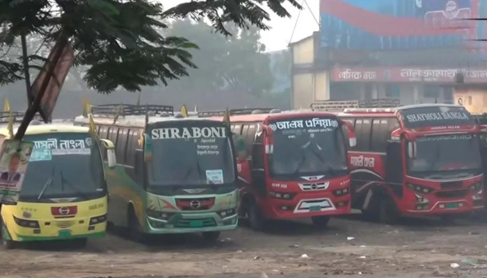 ৪ দিন পর নীলফামারী-রংপুর রুটে বাস চলাচল শুরু