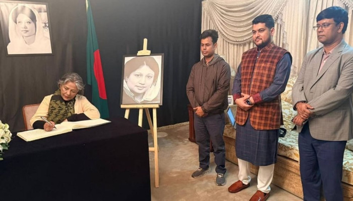 তারেক রহমানের সঙ্গে সাক্ষাৎ উপদেষ্টা শারমীন মুরশিদের, শোক বইতে স্বাক্ষর