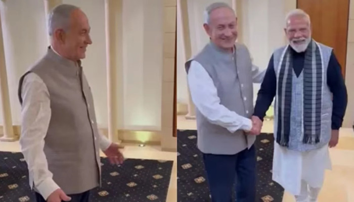 মোদি জ্যাকেট-কুর্তা’ পরে মোদিকে চমক দিলেন নেতানিয়াহু