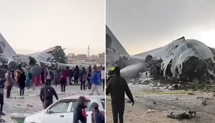 সড়কে বিধ্বস্ত অর্থবাহী বিমান, হতাহতদের ছেড়ে পড়ে থাকা নোট সংগ্রহে ছুটল মানুষ