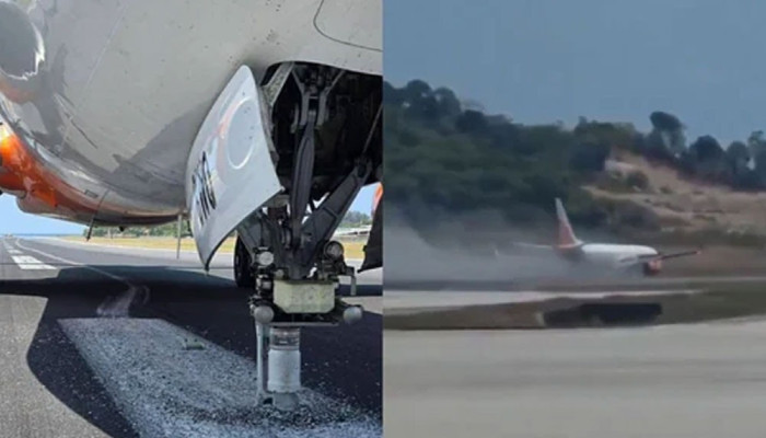 চাকা ভেঙে রানওয়েতে আটকা পড়ল এয়ার ইন্ডিয়ার বিমান