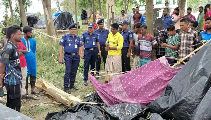 নওগাঁয় কালবৈশাখী ঝড়ে গাছ ভেঙে পড়ে অন্তঃসত্ত্বা নারীর মৃত্যু