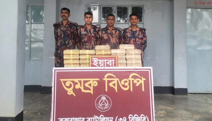 বান্দরবানে সীমান্তে সাড়ে ১২ কোটি টাকার ইয়াবা উদ্ধার